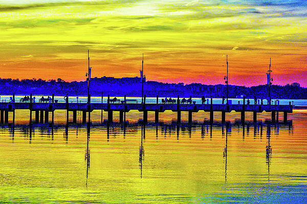 Sunset Photograph - Sunset On The Pier by Addison Likins