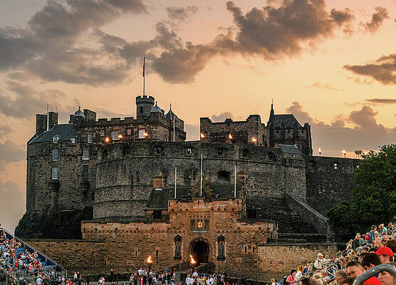David Photograph - Sunset Over Edinburgh Castle by David Hart