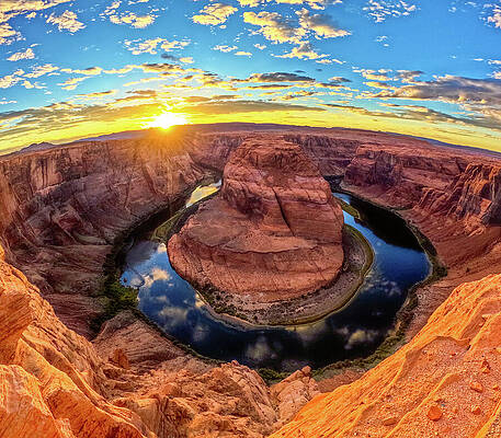 Sunset Over Horseshoe Bend Photograph