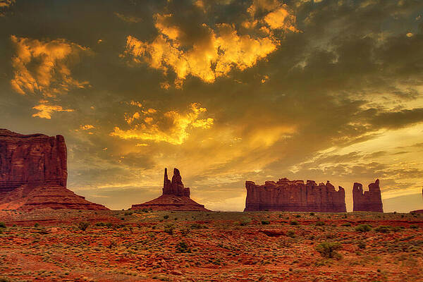 Landscape Photograph - September 2025 Sunset Over Monument Valley by Alain Zarinelli