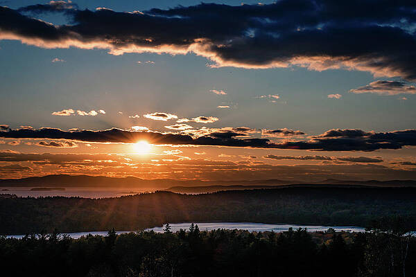 Mountain Photograph - Sunset Over Penobscot Bay 2 by Craig A Walker