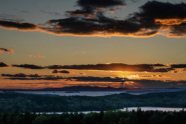 Mountain Photograph - Sunset Over Penobscot Bay 3 by Craig A Walker