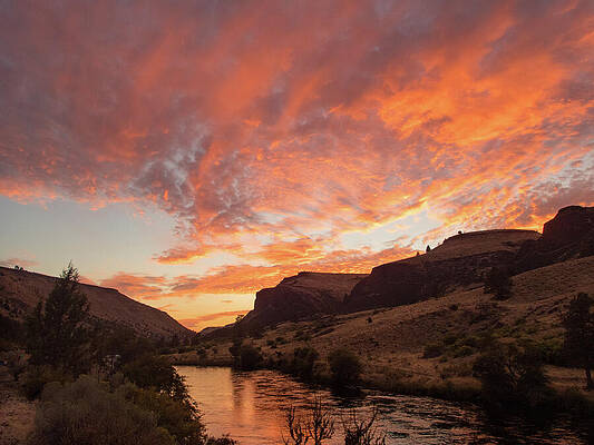 Wall Art featuring the photograph Sunset Over The Warm Springs Indian Reservation by Nancy Gleason