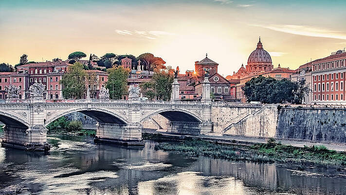 Sunset Over Vatican City Photograph