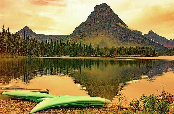 Water Photograph - Serene  Kayak Adventures In Glacier by Bonnie Colgan
