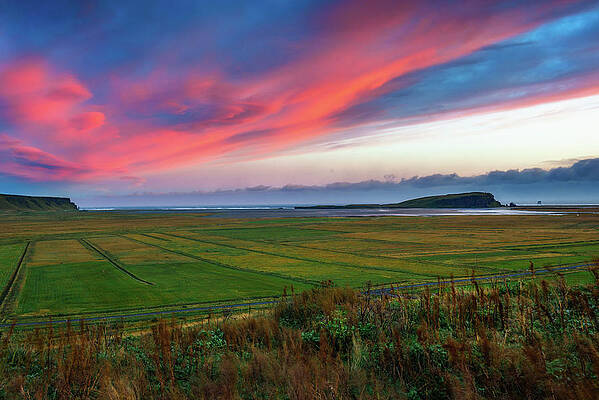 Sky Photograph - Sunset Sky Above The Coast Between Dyrholaey And Reynisfjara Beach In Iceland by Miroslav Liska