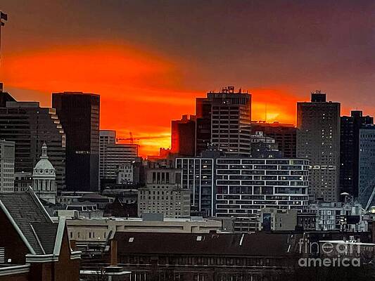 Sunset Photograph - Sunset Skyline #2 by Addison Likins