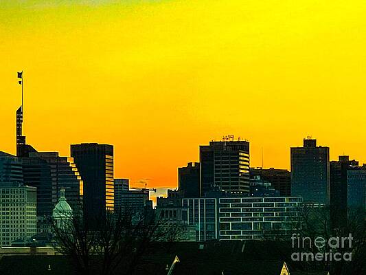 Sunset Photograph - Sunset Skyline by Addison Likins