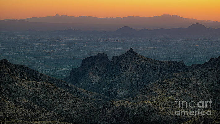 Mountain Photograph - Sunset Symphony Over Tucson by Dodie Ross