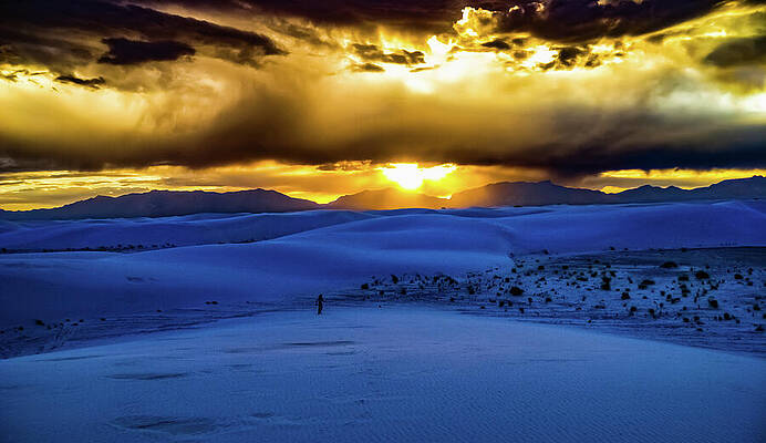 Desert Photograph - Sunset White Sands New Mexico by Tommy Farnsworth