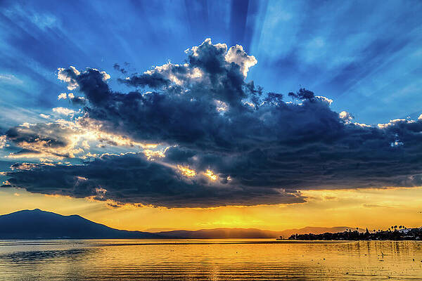 Mexico Wall Art featuring the photograph Sunsets Lake Chapala Mexico by Tommy Farnsworth