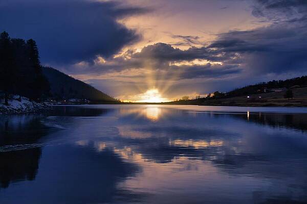 Sunset Photograph - Sunset's Last Grip by American Landscapes