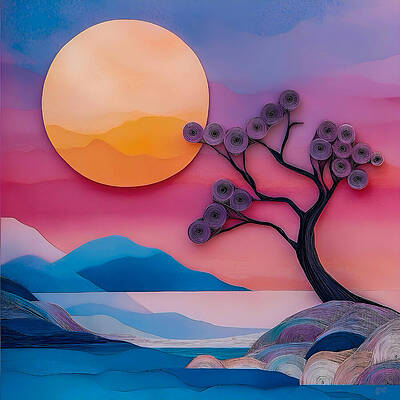 Mountain Digital Art - Sunshiny Day by Paul Charles