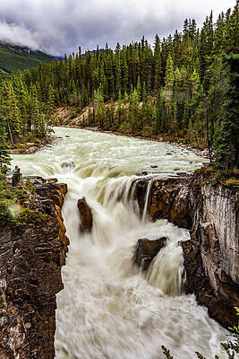 Canada Wall Art featuring the photograph Sunwapta Falls Alberta Canada by Tommy Farnsworth