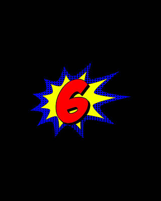 Birthday Gift Digital Art - Superhero 6 Years Old Birthday by Flippin Sweet Gear