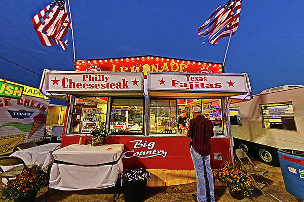 Wall Art featuring the photograph Supper At The County Fair-Digital Art by Steve Templeton