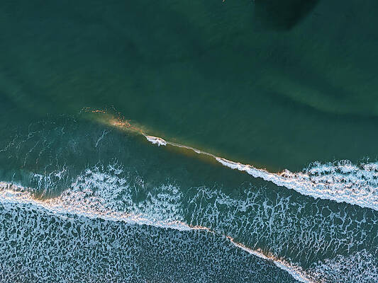 North Carolina Wall Art featuring the photograph Surf On The Beach by Oceanic SkyView