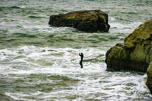 California Wall Art featuring the photograph Surfing Steamers Lane Santa Cruz California by Tommy Farnsworth