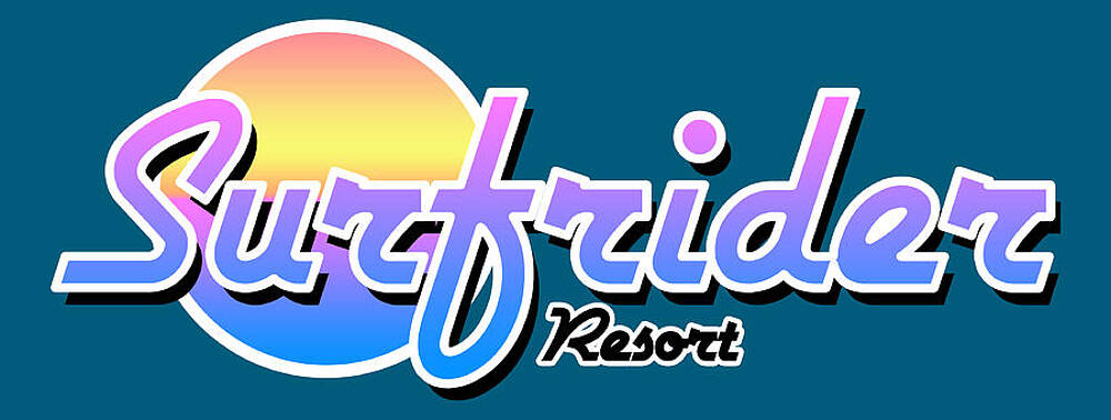 Wall Art featuring the digital art Surfrider Resort Logo by Christopher Lotito