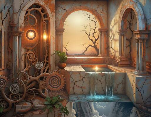 Dreamlike Digital Art - Surreal Afternoon by Eris And AI