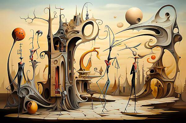 Atmospheric Wall Art featuring the digital art Surreal Representation Of Beauty And The Beast No 1 by Andre Petrov