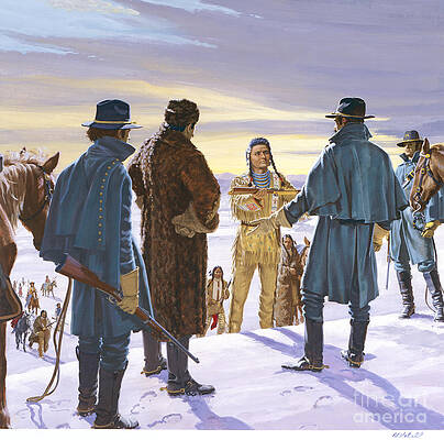Surrender Of Chief Joseph Print