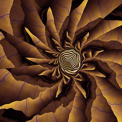 Twisting Geometric Spiral Design Wall Art