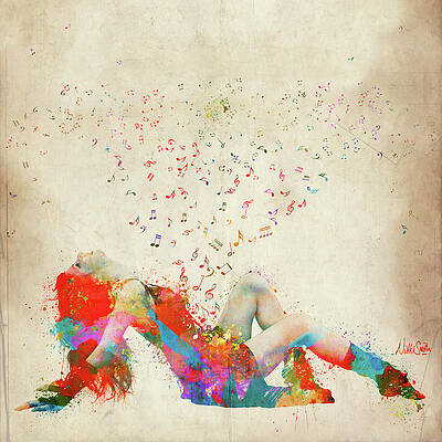 Colorful Muse of Music Digital Art