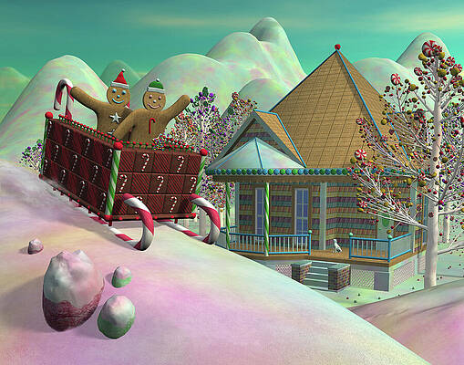 Gingerbread Wall Art featuring the digital art Sweet Ride by Steven Lutz