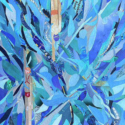 Swimming Wall Art featuring the mixed media Swim With Me by Mary Conner