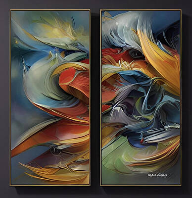 Wall Art featuring the digital art Synergy by Rafael Salazar