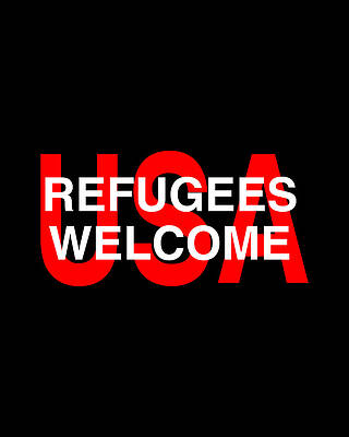 Cool Wall Art featuring the digital art Syrian Refugees Welcome by Flippin Sweet Gear