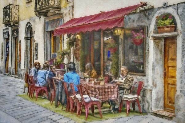 Wall Art featuring the painting Table For 6, Table For 1 by Jeffrey Kolker