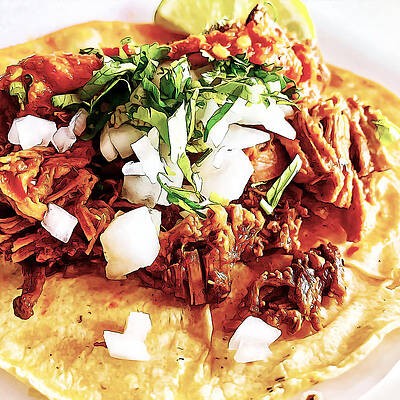 Wall Art featuring the digital art Taco Al Pastor by William Scott Koenig