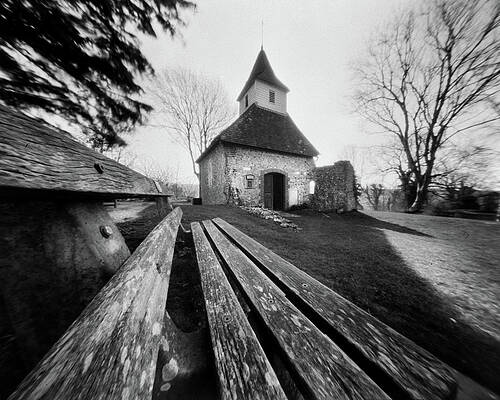 Sky Photograph - Take A Seat At The Smallest Church In Sussex. by Will Gudgeon