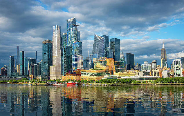 New York City Skyline with Reflections Wall Art