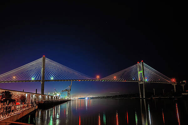 Architecture Photograph - Talmadge Bridge by Kenny Thomas