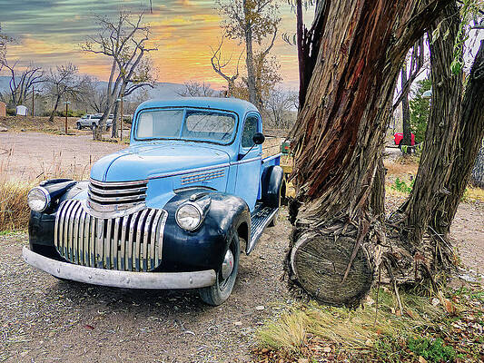 Vintage Photograph - Taos Truck by Robert Niemeier