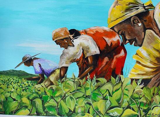 Wall Art featuring the painting Tea Leaves by Nii Hylton