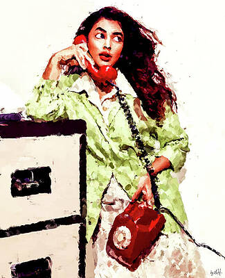 Expression Wall Art featuring the digital art Call The Midwife by Gradify Creations