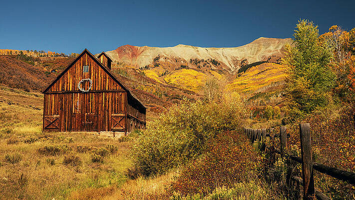 Wall Art featuring the photograph Telluride Colorado Barn In Autumn by Dan Sproul