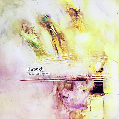 Abstract Wall Art featuring the painting Temple Mirage by Rodney Frederickson