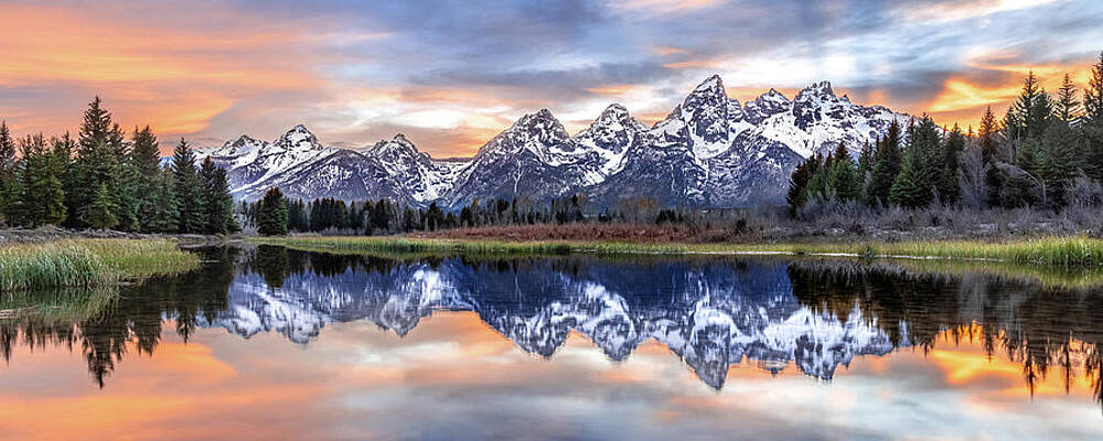 Reflection Photograph - Teton Sunset by Richard DeYoung