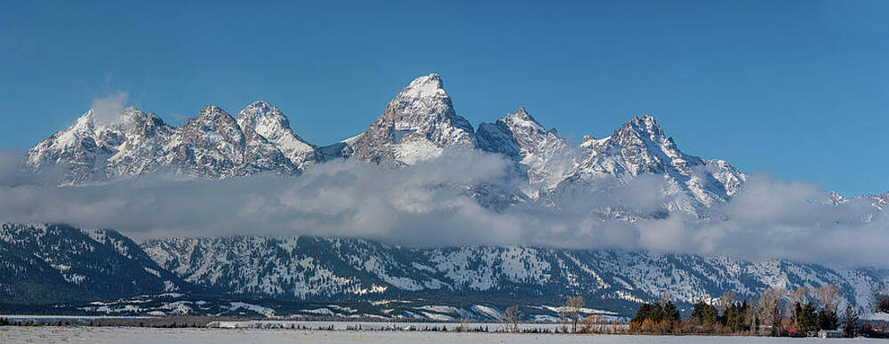 Wyoming Photograph - Teton Winter Panorama by Douglas Wielfaert