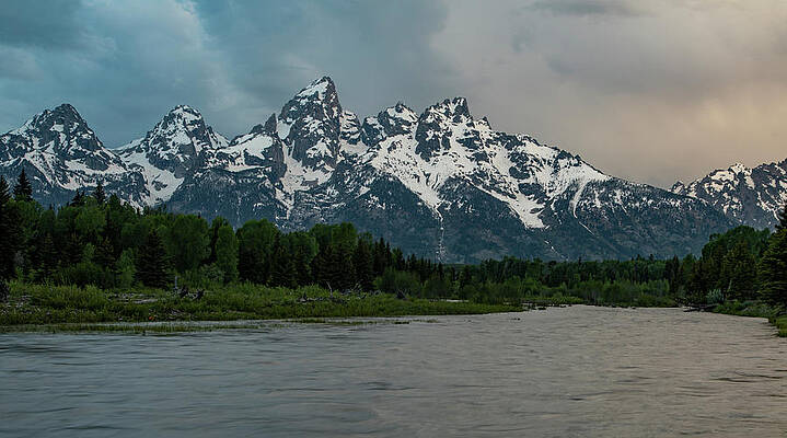 Wall Art featuring the photograph Tetons And Snake River Morning by Dan Sproul
