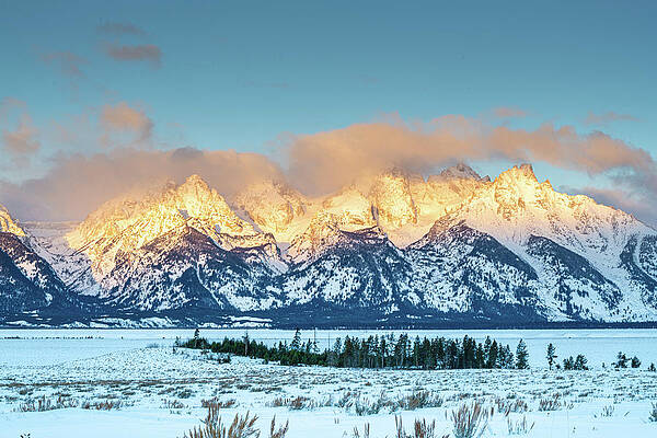 Wyoming Photograph - Tetons Early Light by Douglas Wielfaert