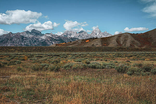 Wall Art featuring the photograph Tetons Landscape Wide Angle by Dan Sproul