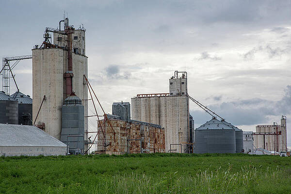 Sky Wall Art featuring the photograph Texas Grain Elevators by Steve Templeton
