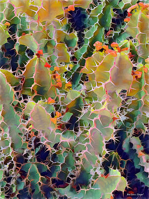Textured Cactus Pattern Wall Art