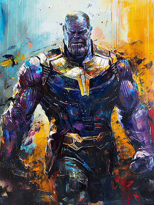 Thanos the Mighty Titan Painting